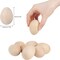 aster Wooden Eggs,8 Pcs Smooth Natural Unfinished Wood Fake Egg for Easter Craft